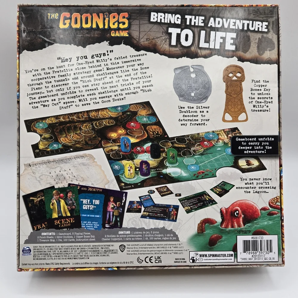 The Goonies Board Game Spin Master 2021 COMPLETE (2-4 Players 10+)